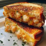 Ultimate Shrimp Grilled Cheese with Garlic Bread