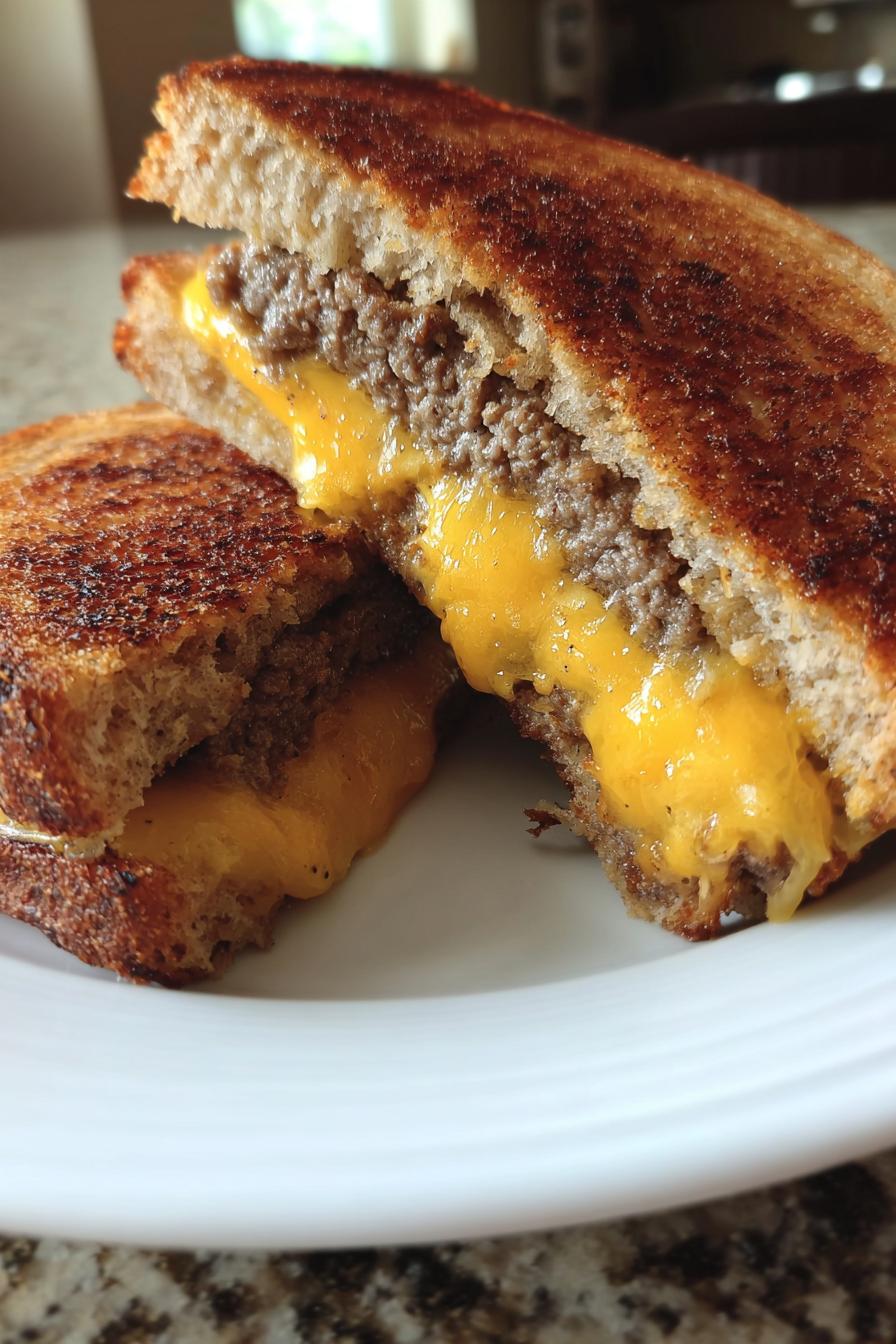 cheesy patty melts - detail 2