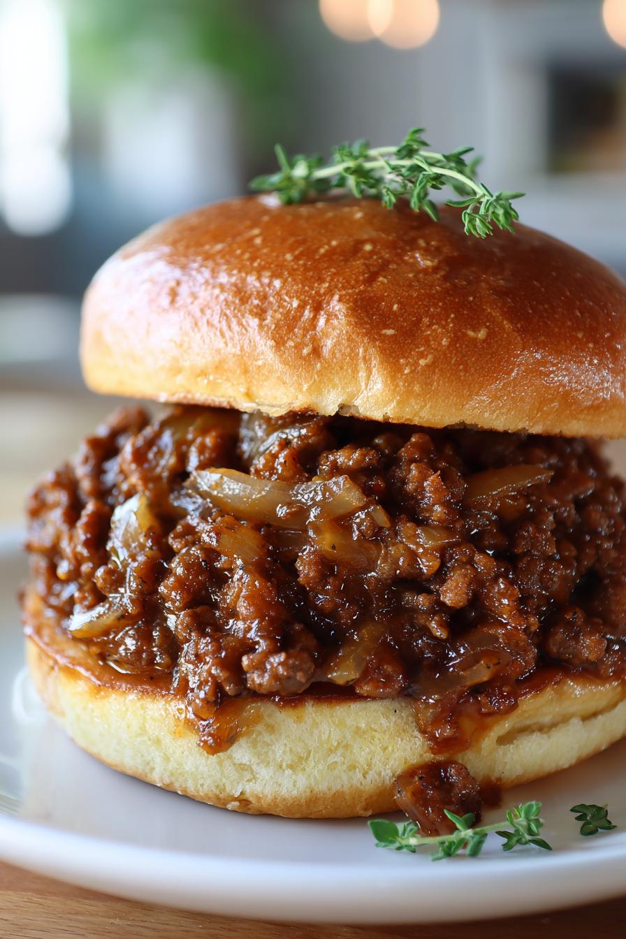 irresistible french onion beef sloppy joes