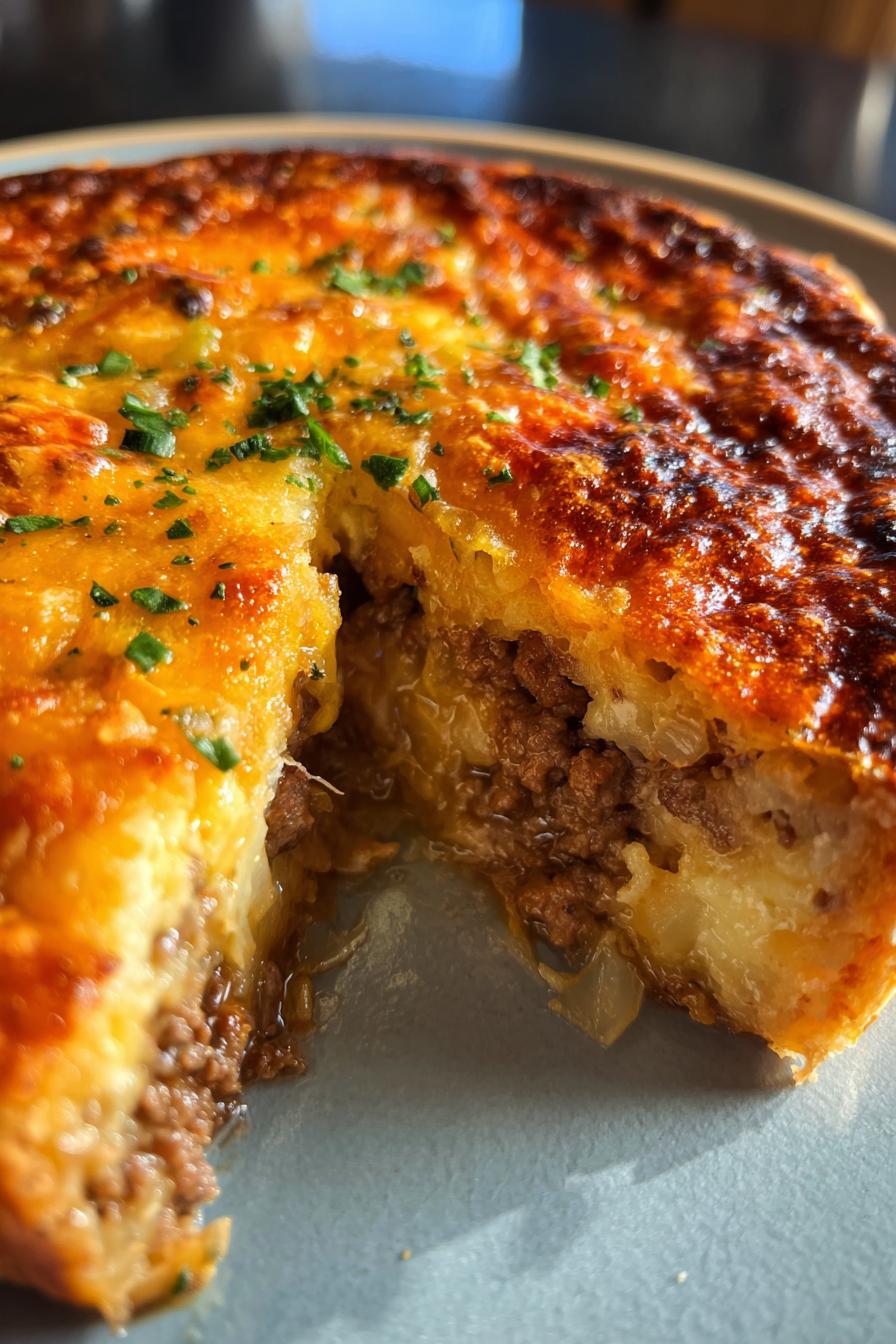 cheeseburger pie - detail 2