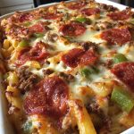 meat pizza casserole